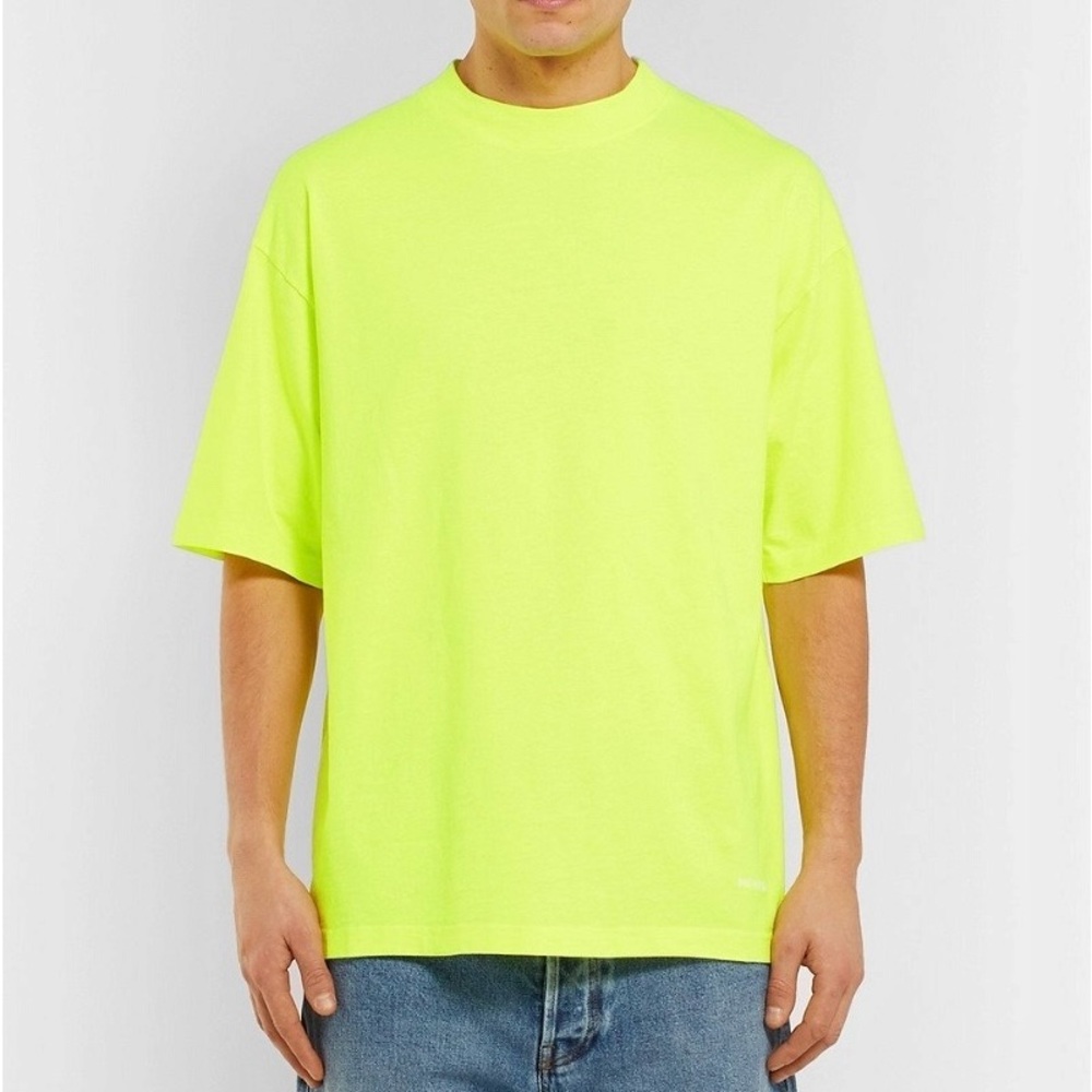 Balenciaga Neon Logo Embroidered T Shirt - Picture 3 of 5